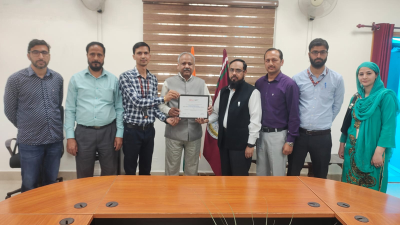 BGSBU Vice-Chancellor displaying copy of MoU signed with ICT Academy. BGSBU Vice-Chancellor displaying copy of MoU signed with ICT Academy.