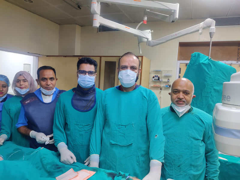 HoD Cardiology GMC Jammu Dr Sushil Sharma with team after workshop on Saturday. HoD Cardiology GMC Jammu Dr Sushil Sharma with team after workshop on Saturday.