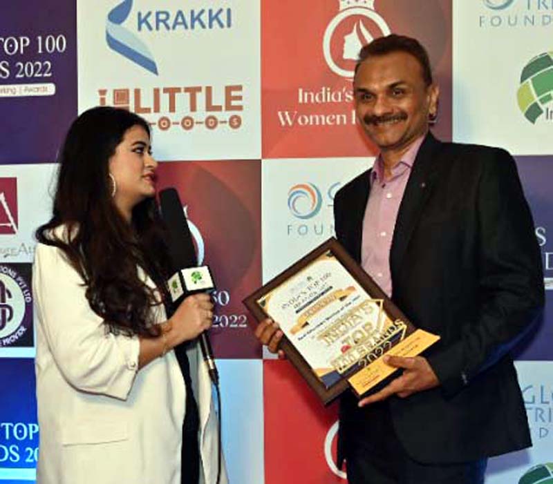 ESPA Learn Pvt Ltd representative receiving award at Bengaluru function. ESPA Learn Pvt Ltd representative receiving award at Bengaluru function.