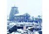 Pilgrims having darshan of Kedarnath shrine amid snowfall, in Kedarnath on Wednesday. (UNI)