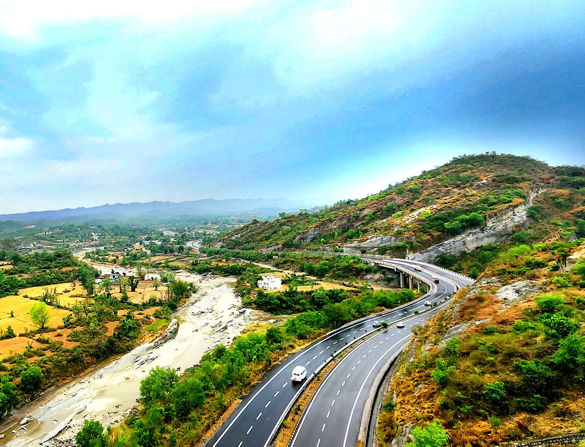Panoramic view of Jammu-Srinagar highway after rain showers in Jammu. -Excelsior/Rakesh