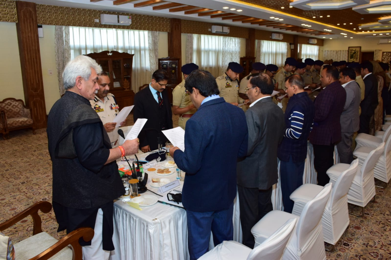 Lt Governor administers Anti-Terrorism pledge to Officials, DCs, SSPs