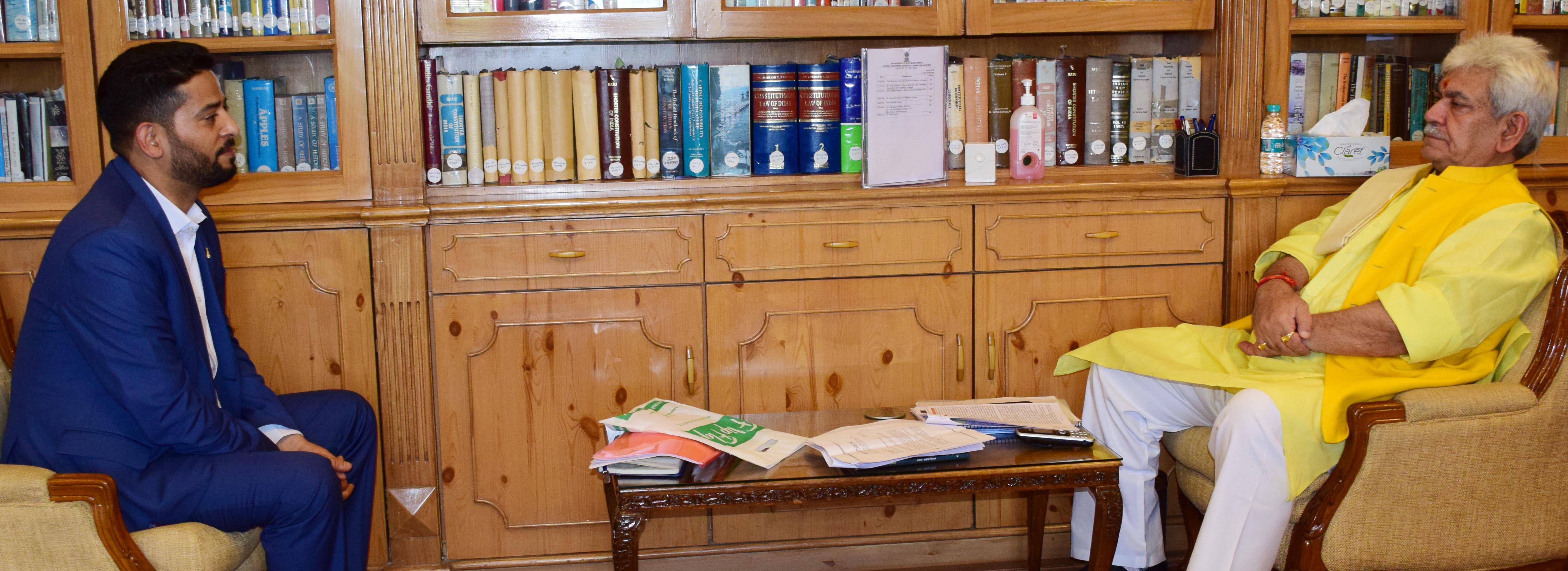 Lt Governor with Sh Aijaz Hussain