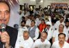 Congress leader Ghulam Nabi Azad addressing a party function in Jammu on Saturday.