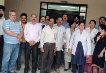 JKMEF members during a meeting at Gandhi Nagar Hospital, Jammu.