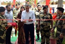 IG BSF Jammu D K Boora inaugurating a workshop for BSF personnel at Frontier Headquarter, Paloura camp, Jammu.
