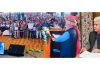 Union Minister Dr Jitendra Singh addressing a public rally after inaugurating Industrial Biotech Park at Kathua on Saturday while Lt Governor Manoj Sinha is addresses the function virtually from Srinagar.