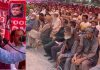 NC vice president Omar Abdullah addressing a public rally in Poonch on Saturday.