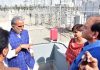 Union Minister of State for Power and Heavy Industries, Krishan Pal Gurjar inspecting Grid Station in Samba on Monday.