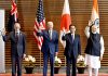 Prime Minister Narendra Modi with US President Joe Biden and Australian PM Anthony Albanese at the Quad Leaders’ Family Photo in Tokyo, Japan on Tuesday. (UNI)