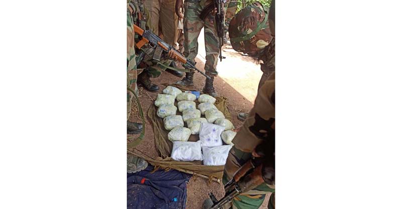 Narcotics recovered on LoC. Narcotics recovered on LoC.