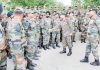 Northern Command chief Lt Gen Upendra Dwivedi interacting with Army officials on Friday.