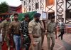 Wreath laying ceremony of policeman, who was shot dead by militants in Srinagar on Tuesday. -Excelsior/Shakeel