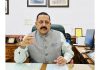 Union Minister Dr Jitendra Singh briefing the media about the new Family Pension reforms introduced recently, at New Delhi on Monday.