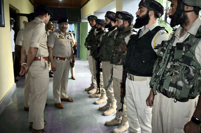 DGP Dilbag Singh during visit to District Baramulla. DGP Dilbag Singh during visit to District Baramulla.