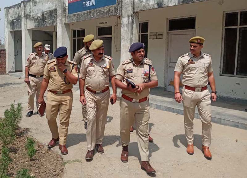 SSP Jammu Chandan Kohli during tour of Trewa in Arnia Sector on Sunday. SSP Jammu Chandan Kohli during tour of Trewa in Arnia Sector on Sunday.