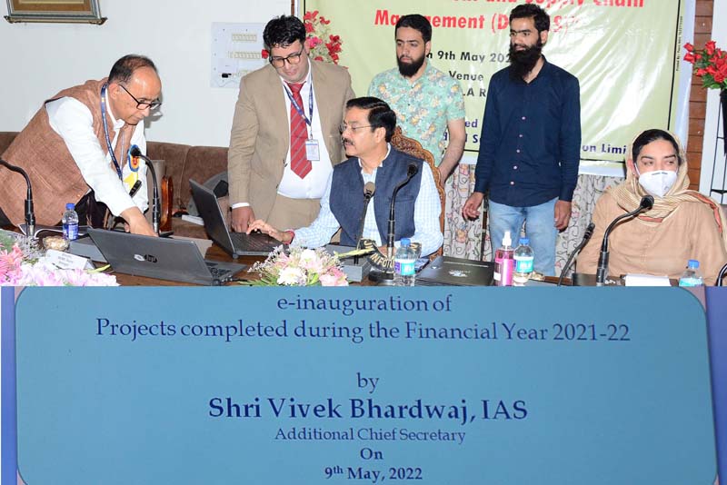 ACS H&M Vivek Bhardwaj e-inaugurating various projects on Monday. ACS H&M Vivek Bhardwaj e-inaugurating various projects on Monday.