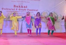 Artists performing at Bakkal festival in Reasi on Monday.