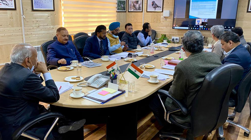 Lt Governor Ladakh chairing a meeting on Tuesday.1