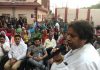 JKPCC working president Raman Bhalla addressing a public meeting at Qasim Nagar, Jammu.