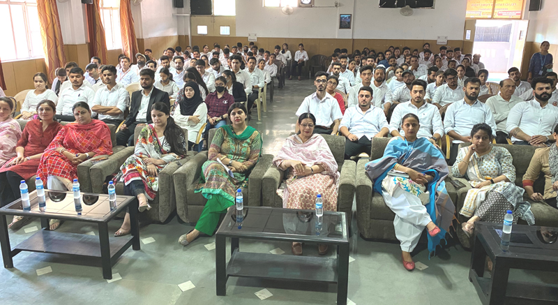 Faculty members and students attending training workshop at Dogra Law College on Wednesday. Faculty members and students attending training workshop at Dogra Law College on Wednesday.