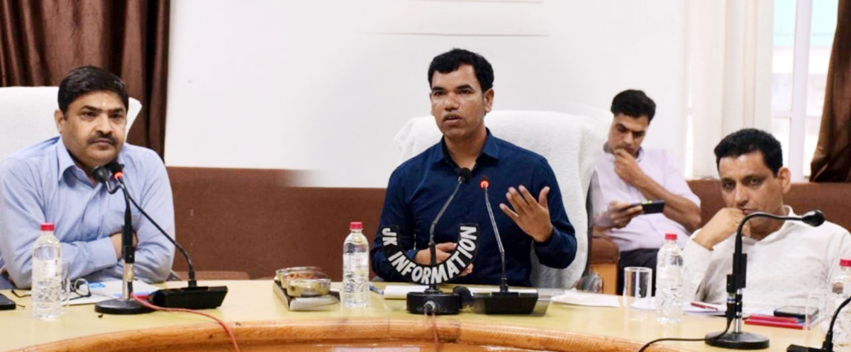 Commissioner Secretary Revenue chairing a meeting at Poonch. Commissioner Secretary Revenue chairing a meeting at Poonch.