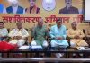 BJP leaders at booth empowerment training programme at Jammu on Sunday.