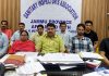 Office bearers of SIA (Health Department) during a press conference at Jammu.