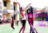 Players in action during ‘3x3 SSS Basketball Tournament’ at University of Jammu on Tuesday.
