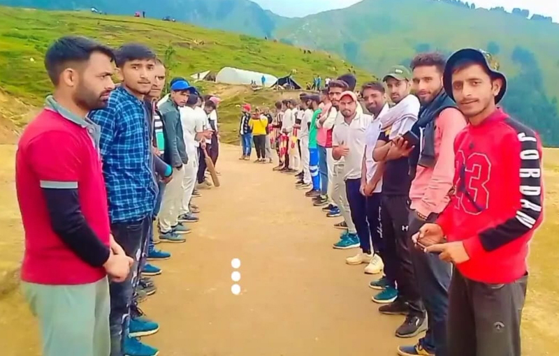 Players posing for a group photograph during final match at Kathua on Monday. Players posing for a group photograph during final match at Kathua on Monday.