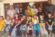 Office bearers of SOS Children’s village and children posing for a group photograph at Jammu