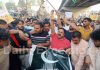 People protesting against Rajni Bala’s killing in Samba on Tuesday. -Excelsior/Nischant