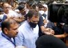 Congress leader Rahul Gandhi appears before Enforcement Directorate in New Delhi on Monday. (UNI)