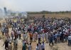 A sea of humanity giving adieu to martyr Rajni Bala during her last rites at Nanke Chak Cremation Ground near Samba on Wednesday. —Excelsior/Nischant