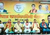 BJP leaders during a Working Committee meeting at Jammu on Sunday.
