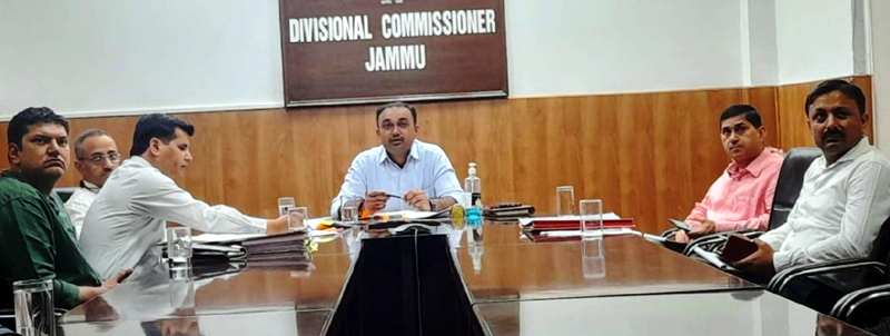 Div Com Ramesh Kumar chairing a meeting on Thursday. Div Com Ramesh Kumar chairing a meeting on Thursday.