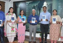 JU Vice-Chancellor alongwith others releasing a book on Monday.