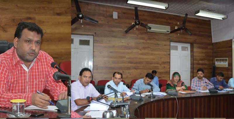 DDC Doda Vikas Sharma chairing a meeting on Tuesday. DDC Doda Vikas Sharma chairing a meeting on Tuesday.
