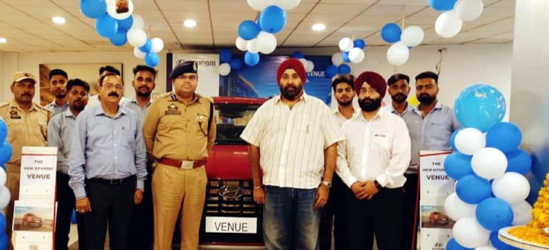 SSP Udhampur Vinod Kumar and others during the launch of new Hyundai Venue at Devika Hyundai, Udhampur. SSP Udhampur Vinod Kumar and others during the launch of new Hyundai Venue at Devika Hyundai, Udhampur.