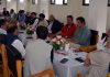 Apni Party leaders at a meeting in Srinagar on Wednesday.