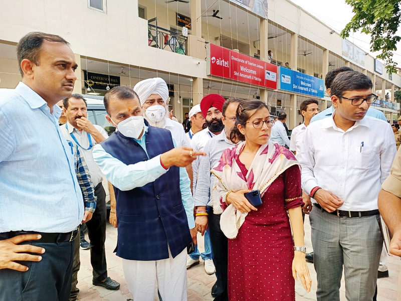 Pr Secy to LG, Nitishwar Kumar inspecting arrangements at Yatri Niwas, TRC in Jammu on Monday. Pr Secy to LG, Nitishwar Kumar inspecting arrangements at Yatri Niwas, TRC in Jammu on Monday.