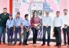 HPCL team members pose for a group photograph at launch of fuelling point exclusively for women in Gandhi Nagar.