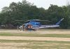 UP CM Yogi Adityanath's helicopter had to make an emergency landing. (Screenshot/Twitter)