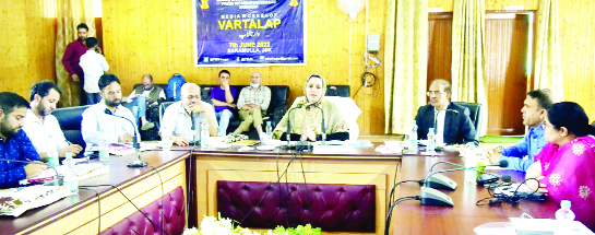 DC Baramulla Dr Syed Sehrish Asghar expressing her views during one-day media workshop. DC Baramulla Dr Syed Sehrish Asghar expressing her views during one-day media workshop.