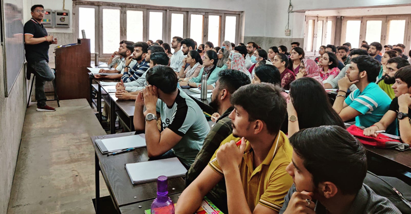 Suchiter Sharma expressing his views during interaction-cum-workshop. Suchiter Sharma expressing his views during interaction-cum-workshop.