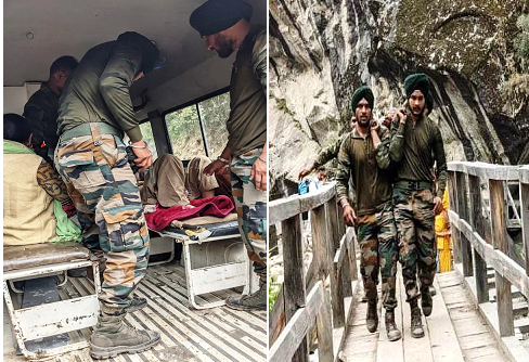 Indian Army evacuates Chitto Mata yatris in Chittoo area of Paddar region of Kishtwar--