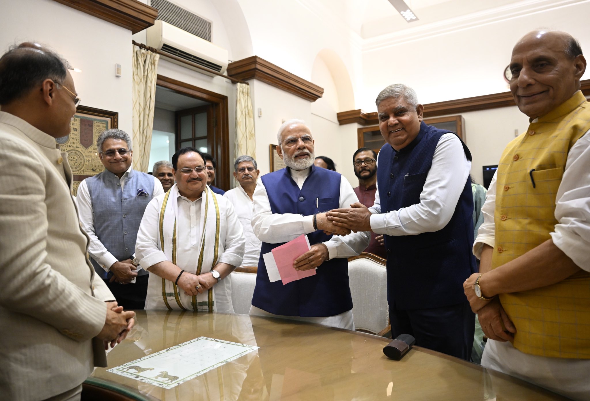 Vice Presidential polls: NDA candidate Jagdeep Dhankhar files nomination,  vows to enhance country's democratic values - Jammu Kashmir Latest News |  Tourism | Breaking News J&K