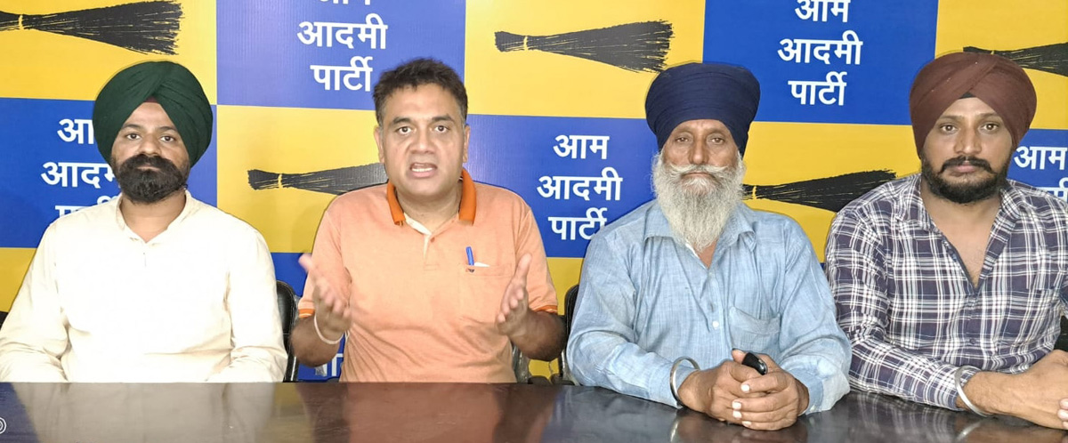 AAP leaders addressing a press conference at Jammu on Saturday. AAP leaders addressing a press conference at Jammu on Saturday.