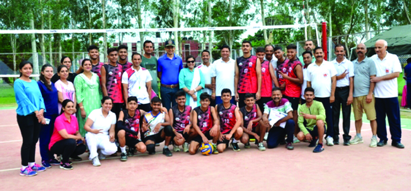 Winning team posing for a group photograph along with dignitaries at Nagrota on Friday. Winning team posing for a group photograph along with dignitaries at Nagrota on Friday.