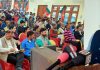 Union Minister Dr Jitendra Singh addressing a public rally at Kishtwar on Friday.